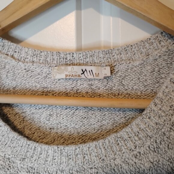 prAna Women's Grey Nolan Wool Mohair Cable Knit Pullover Tunic Sweater Size M - Picture 4 of 7